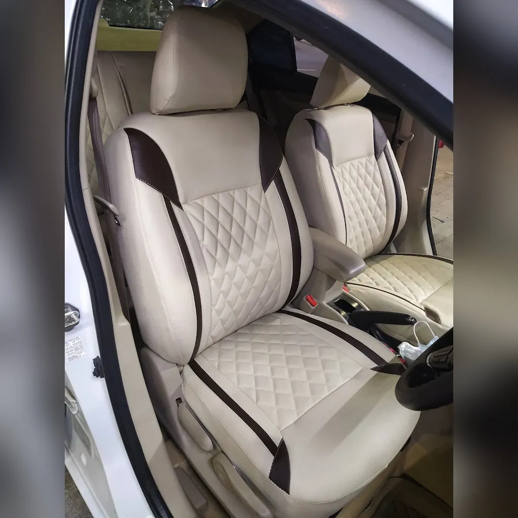 Cream diamond seat cover option